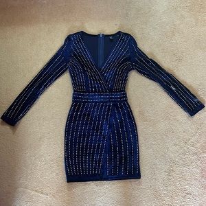 Body con rhinestone dress